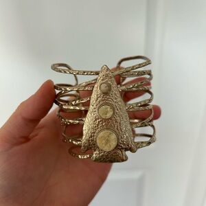 Gold Tree Cuff Bracelet